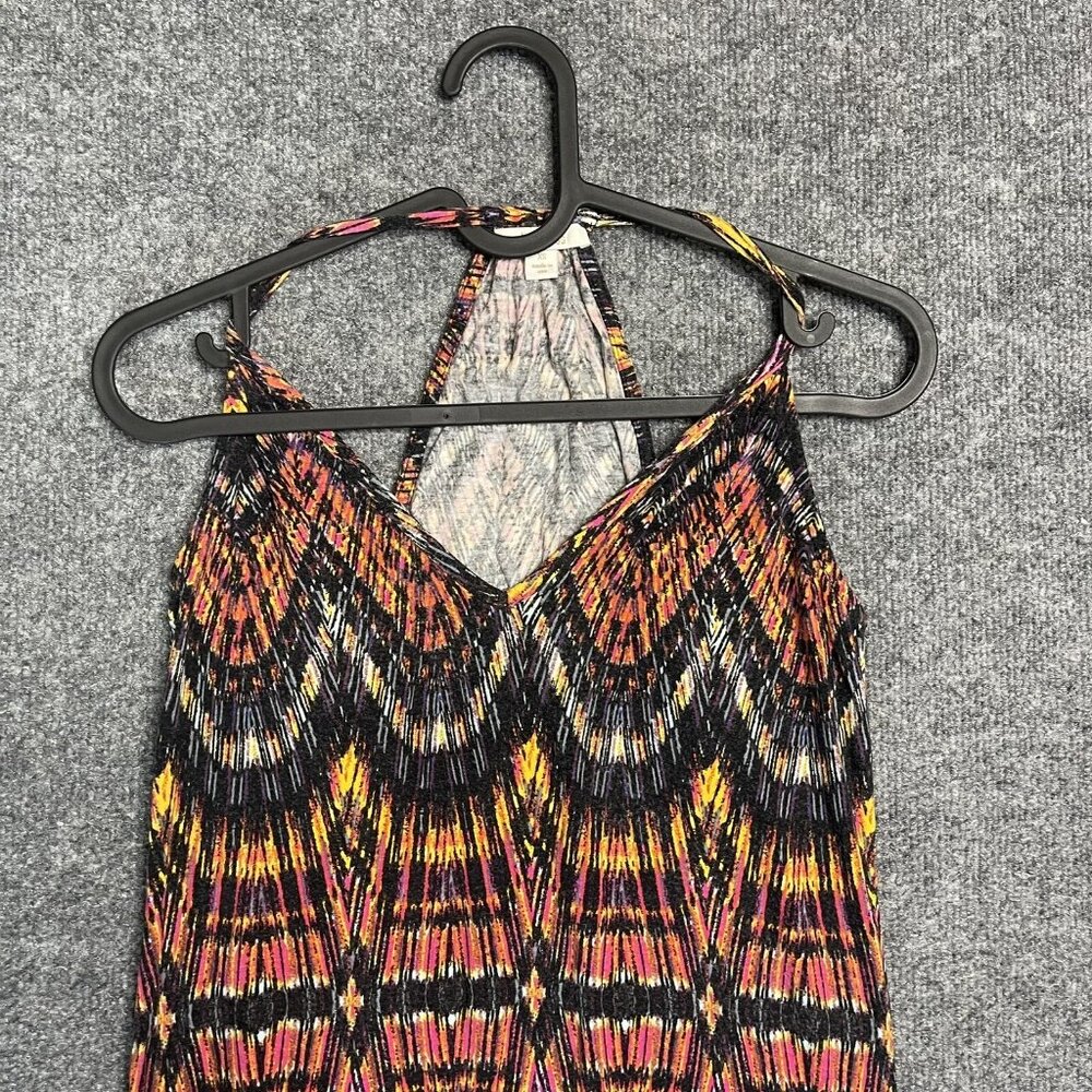 Ella Moss Multicolored Tribal Flowy Boho Long Maxi Dress Sz XS Made in USA - Picture 4 of 7